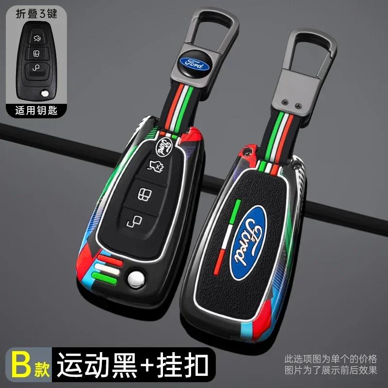 Car Sticker Car Sticker 2025 Hot Car Key Case Fob Cover Holder Shell For Ford Ranger C-Max S-Max Focus Galaxy Mondeo Transit Tou