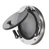 200mm Boat Porthole Window 180 Deg Internal Open Protective Net Tempered Glass UV Resistant Waterproof for Marine Yacht