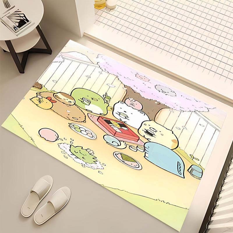 1pc Sumikko Gurashi Print Area Rug - Soft, Washable Non-Slip Indoor Mat, Living Room, Home Office Decorative Rug,Office Decorative