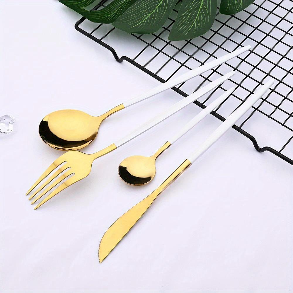 6Pcs Stainless Steel Teaspoon Set - Colorful Flatware for Cake, Fruit, Dessert, Coffee, and Snack