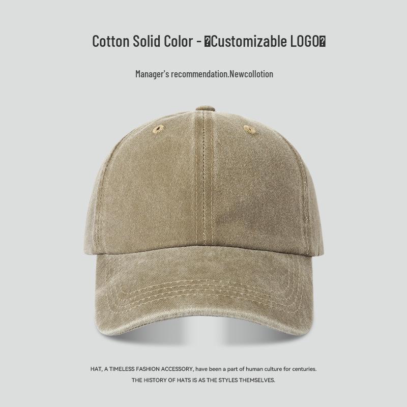 "65cm Unisex Solid Color Baseball Cap with Soft Top, Deepened and Widened Brim for a Slimmer Face Look."