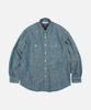 FRIZMWORKS Kuroki Chambray Work Shirt _ Washed Blue
