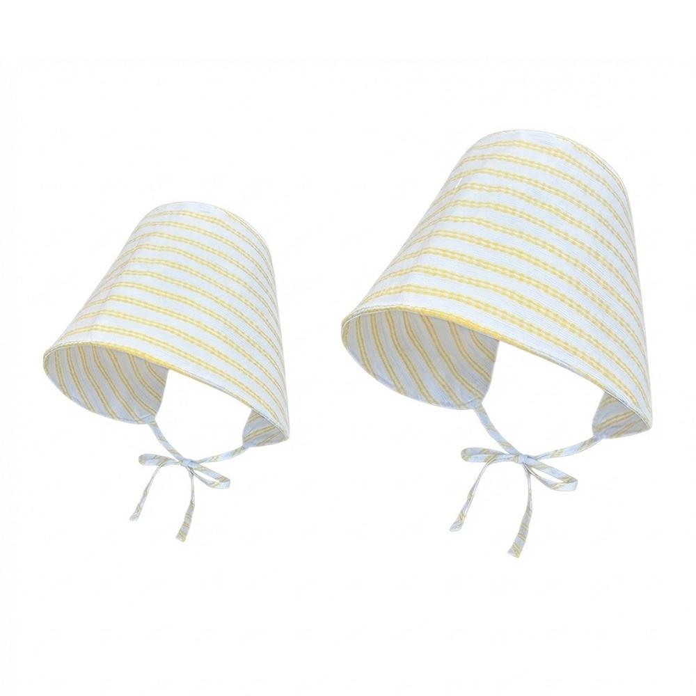 Fashionable Striped Fisherman Hat Large Brim UV Resistant Bucket Hat Foldable Sun Shading Sun Protection Hat Women L синий