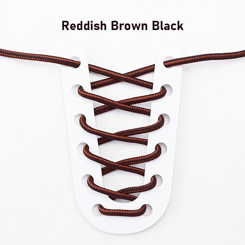 1 Paar gestreifte zweifarbige runde Schnürsenkel für Outdoor-Wander-Freizeitstiefel Turnschuhe Freizeitschuhzubehör