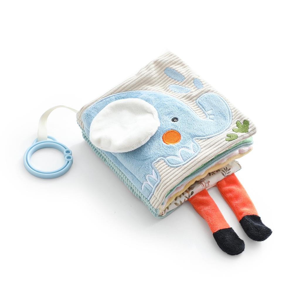 Baby Cloth Book With Bear Goose Sensory Crinkle Activity Book With Mirror Teether And Hanging Ring Early Educational Toys