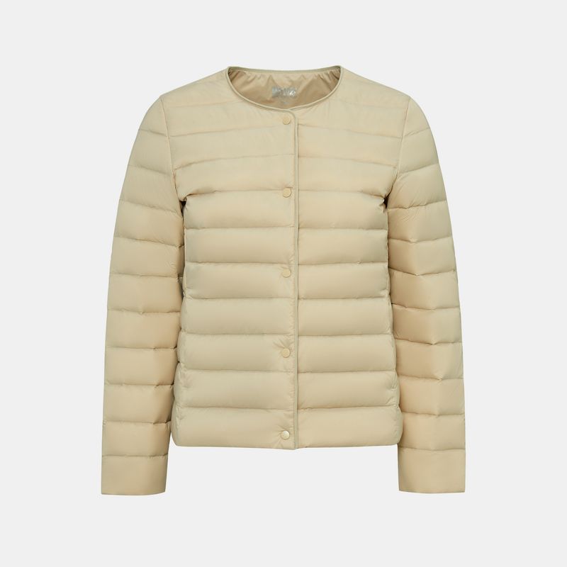 

Snow Flying 2025 Spring & Fall New Arrival Women s O-neck Short down Undershirt Light Inner Wear Commuter s All-Matching Artsy X-Falkon Red Rice | 7783 175/96A