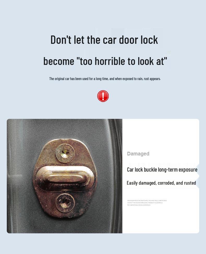Jetour X95 Car Door Lock Silicone Protective Cover - Anti-rust, Dustproof, Shock-absorbing Decorative Buffer
