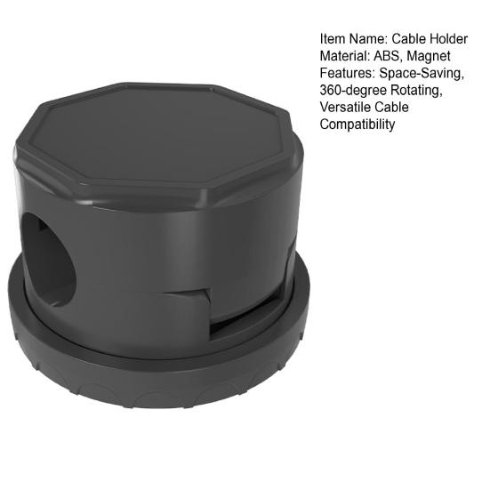 Magnetic Cable Organizer 360-degree Rotating Cable Holder Self-Adhesive Cable Management Clip for Desk Home Office Car