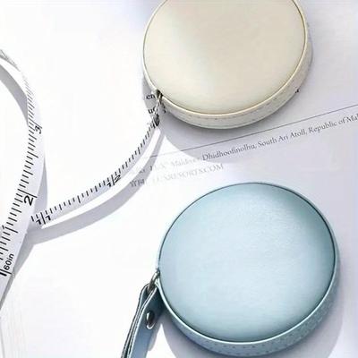 1pc Soft Square Tape Measure Push Button Measuring Tape Body Measuring Soft Tape Retractable Inch Tape For Sewing Dou