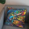2D Colorful Fish Artistic Throw Pillow Cover Pattern Cushion Cover Suitable For Sofa Bedroom Car Pillow Cover