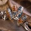 24-Piece Exquisite Chinese-Style Cloisonné Enamel Floral Press-On Nail Tips