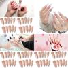 New Handmade Almond-shaped Cat Eye Nail Art With Sparkling Rhinestones Removable Fake Nail Stickers