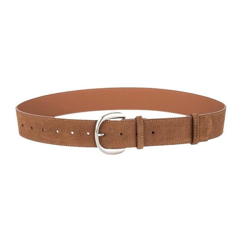 Literary And Retro Women'S Belt Matte High-End Leather With Skirt Jeans Decorative Belt Women