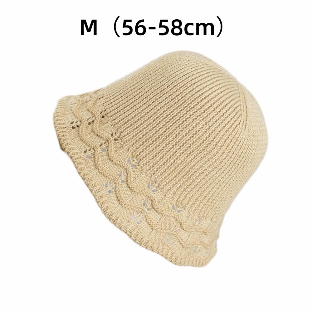 Sun Protection Women Sun Hat Wave Pattern Fisherman Hat New Knitted Fisherman Hat Women's Spring