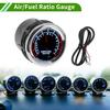 Air/Fuel Ratio Gauge 2" 52mm AFR Controller Gauge Colorful Pointer Car Vehicle Automotive Universal Silver Tone Black White