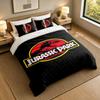 3-Piece Bed Sheet Set with Jurassic Park Design, 1 Flat Sheet and 2 Pillowcases for Bedroom