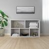 Bookshelf Sideboard White 50 X 25 X 80 Cm Engineered Wood