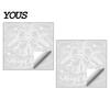 Durable Window Film for Parties Christmas Bell Sticker, PVC Decals with Snowflake Bow Patterns Removable Seasonal Holiday Home Decoration, Waterproof