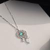 Crystal Tassel Moonstone Dream Catcher Charm Necklace For Women Creative Pendant Elegant Party Necklaces Jewelry Gift