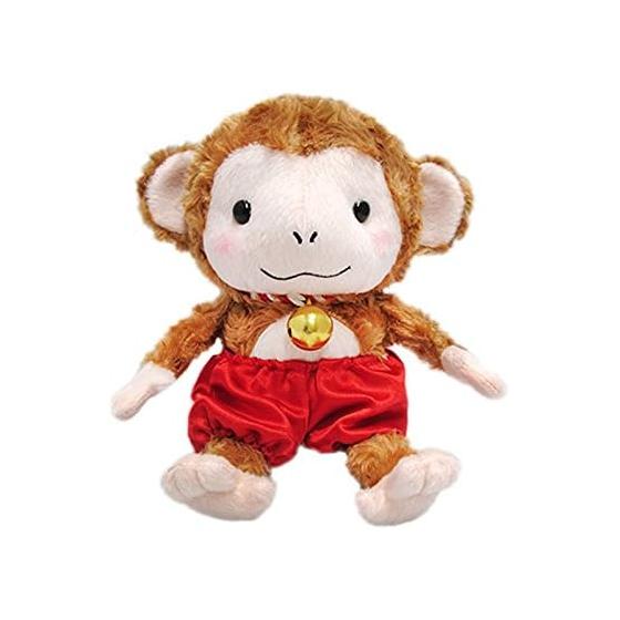 Plush Toy: Happy Monkey, S Size (with Squeaker)