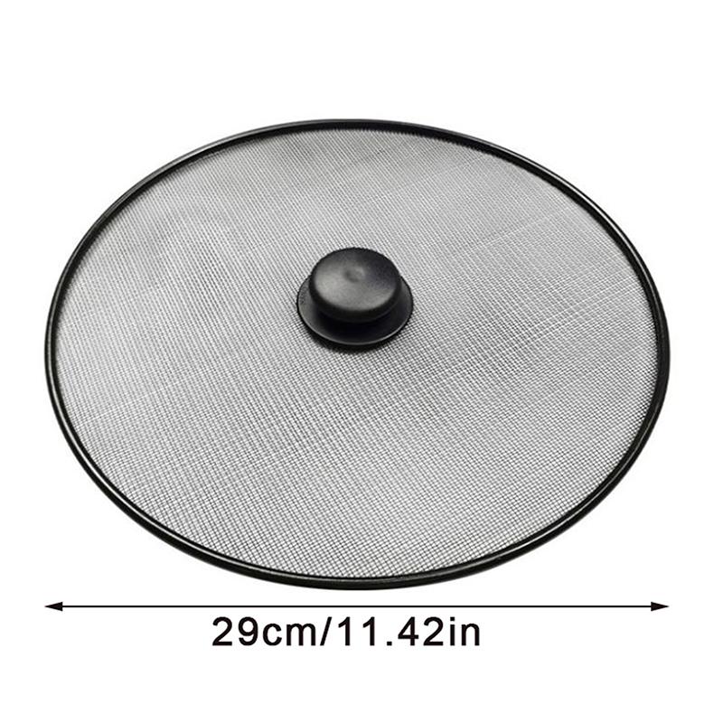Black Splatter Screen Anti Grease Frying Pan Oil Splash Guard Lid Fine Mesh Splash Guard Cover Lid Kitchen Tools