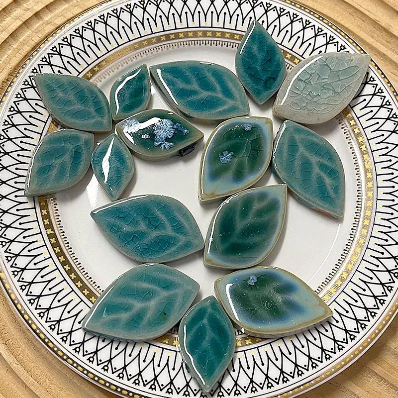 100g Oval Ceramic Mosaic Tiles Multi Color Mosaic Piece DIY Mosaic Making Stones for Craft Hobby Arts Home Wall Decoration arte