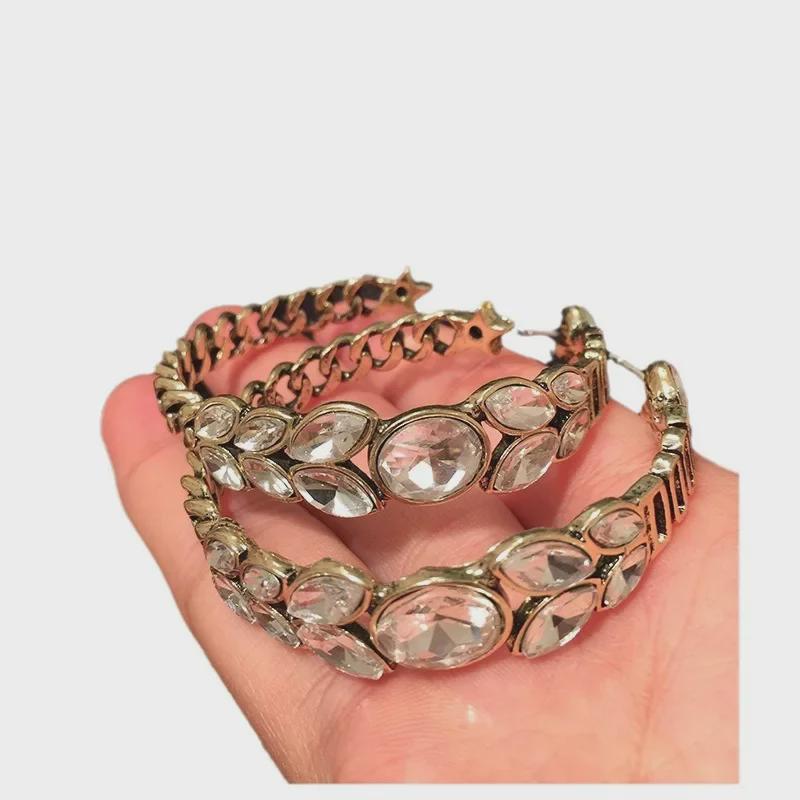 S925 Silber Retro Weizenähren Kreis & Stern Buchstaben Ohrringe – Übertrieben, Trendiger Stil