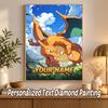 Charizard Custom Name Diamond Painting Personalized 5D Full Drill DIY Diamond Art Home Decor