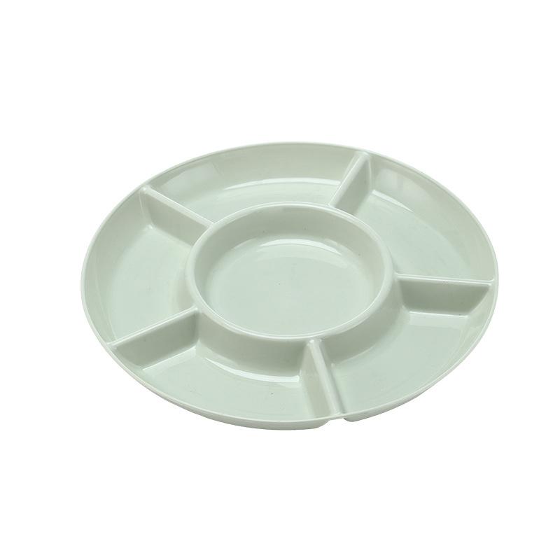 

Поднос для хранения продуктов с 6 отделениями, тарелка для фруктовых закусок, сервировочное блюдо для закусок зелёный