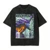 Neon Genesis Evangelion EVA Unit-01 "Vintage Manga Cover" Washed Oversized Black T-Shirt | Mecha Anime Fan Unisex Streetwear Tee