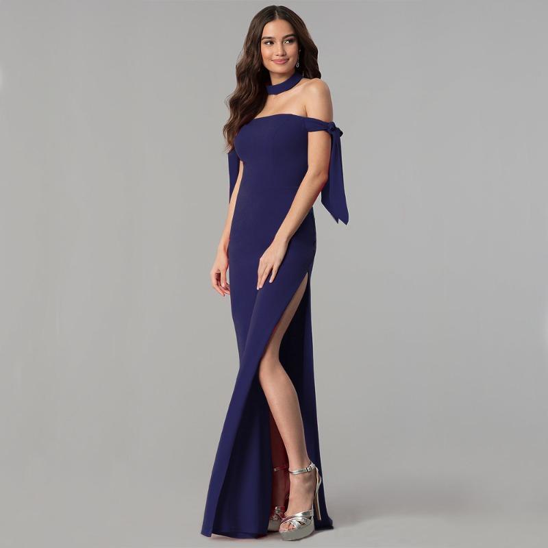 Women's Chest Wrap Strap Side Split Sleeveless Dress Hot Dress