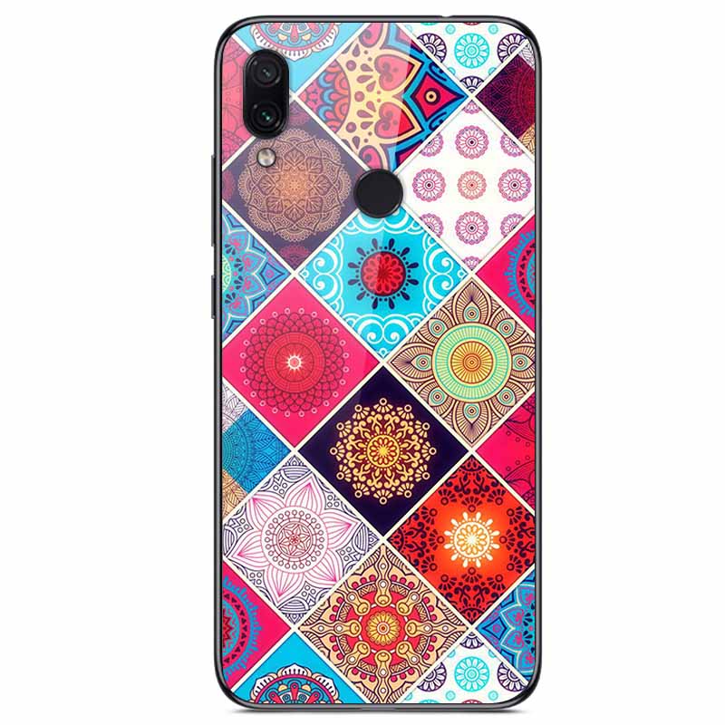 For Redmi Note 7 Cases Note7 Pro Tempered Glass Hard Back Cover For Xiaomi Redmi 7 Pro Phone Case Protective Funda Bumper Note 7