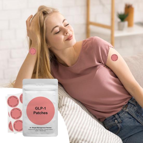 30Pcs/Pack Dopamine Patches Daily Mental Wellness Vegan Mood Motivation Support Patches Natural Wormwood GLP-1 Weight Management Fat Patches