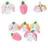 Schattig Aardbeien Konijn Pluche Speelgoed Sleutelhanger Fruit Transformatie Pop Tas Hanger