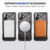 For iPhone 16 Magnetic Case TPU+PC Phone Cover with Rotary Ring Kickstand