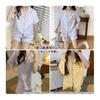 [GDenFrog] Pajamas, Room Wear, Women's, Summer, Short Sleeves, Shorts, Loungewear, Double Gauze, Cotton, Floral Pattern, Cool, Sweat Absorbent,