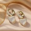 CAOSHI Noble Gold Color/Silver Color Heart Shaped Pendant Earrings Fashion Magnificent Accessories Female Party Jewelry Gifts