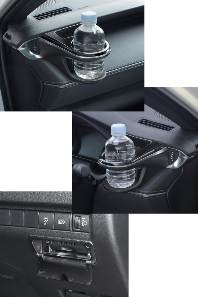 Support de boisson pour climatiseur Tsuchiya Yac pour Harrier Série 80 Côté avec Couvercle ETC Spécifique au Véhicule (Côté conducteur et passager) Intégré