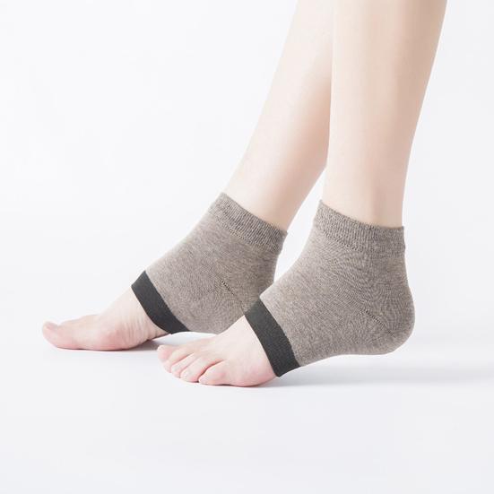 Yousheng 1 Paar Fußschutzsocken Abriebfest Einfarbige Silikon-Fersen-Gel-Spa-Fußschutz Anti-Trockenheit Rissige Werkzeuge für den Sommer