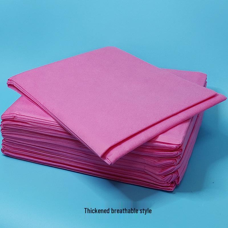 Thickened Non-woven Disposable Bed Sheet – Waterproof & Breathable, White, for Beauty Salon, Massage, or Foot Bath.