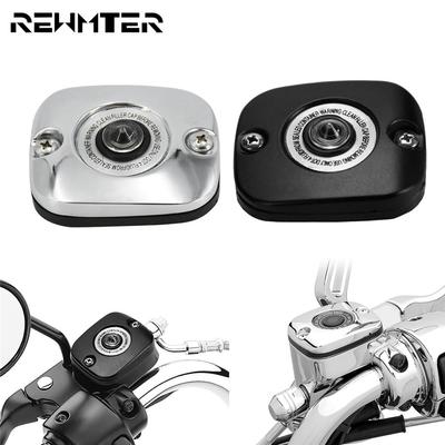 Motorcycle Front Brake Master Cylinder Cover Aluminum With Gasket Rubber For Harley Touring Softail Dyna Fat Boy Street Bob