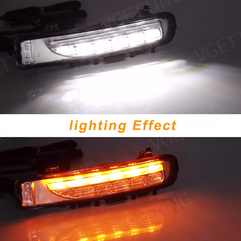 DRL Für Ford Edge Everest 2011 2012 2013 2014 LED Tagfahrlicht Auto Nebel Lampe Weiß Gelb Blinker Auto zubehör