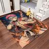 Anime Fighter with Lightning Pattern suitable as a non-slip mat for the living room or bedroom sofa