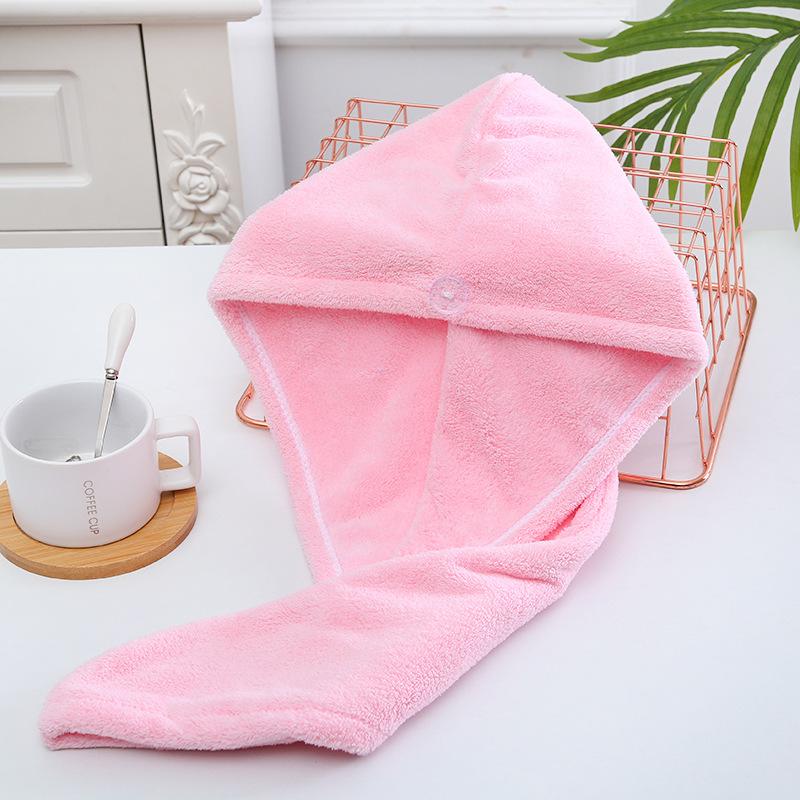Superabsorbierender Haar-Turban Dickes Korallenfleece Mikrofaser Haarhandtuch Wickel für Frauen Schnelltrocknende Badehaube