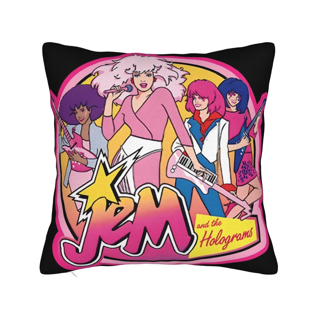 Decorative Pillowcase Jem And The Holograms Stuff Sofa Pillow Case Cover Square Multi Size