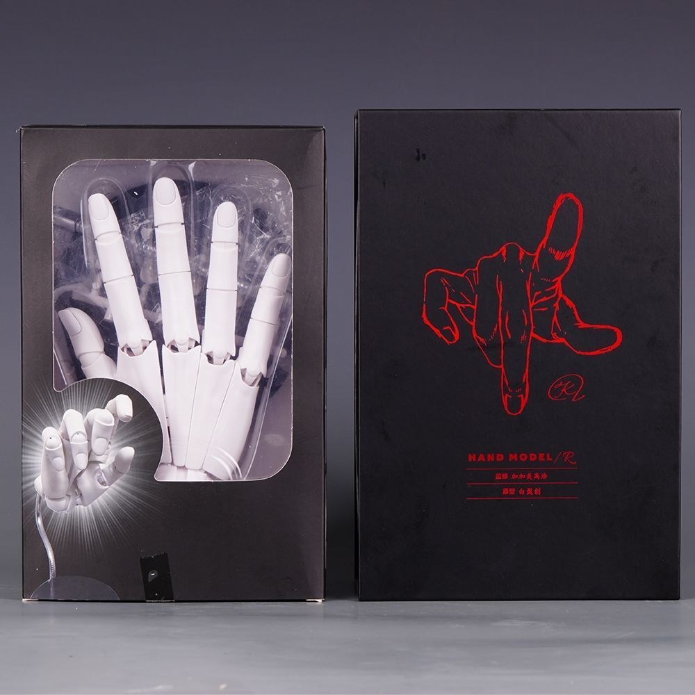 20CM 1:1 Hand New Left Hand Model Finger Joint Biomimetic Finger Joint Painting PVC Action Figure Kids Gift