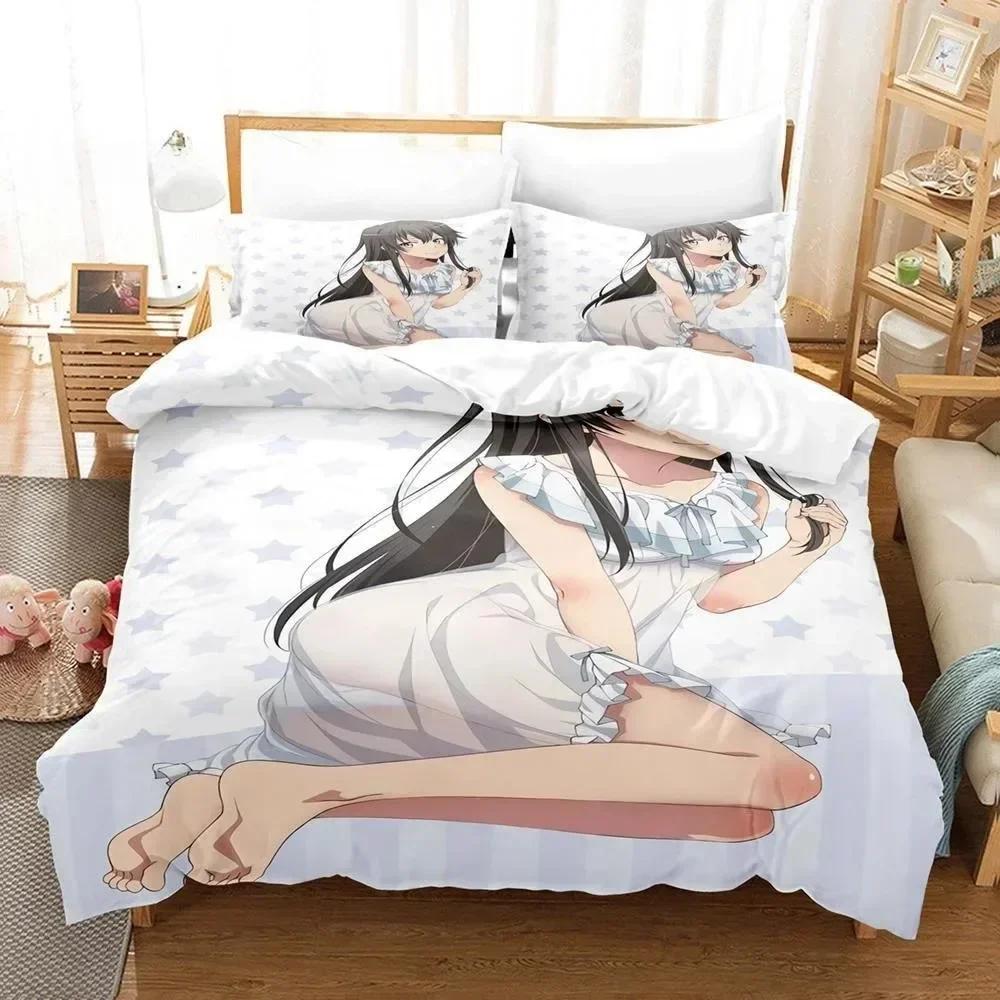 3d Anime My Teen Romantic Comedy SNAFU Bedding Set Single Twin Full Queen King Size Bed Set Adult Kid Bedroom Duvet Cover Sets