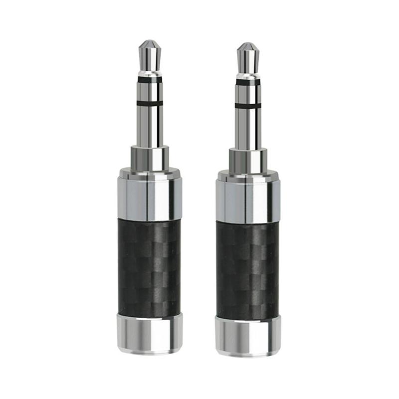 

3.5mm Carbon Fiber Copper Rhodium Plated Headphone Plugs for HiFi Auditory and Professional Sound Equipment чорний