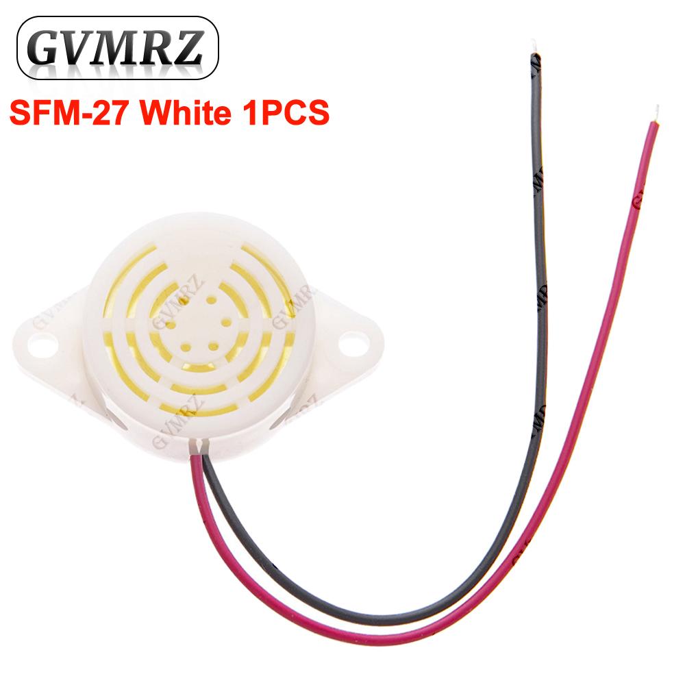 Wired Active Buzzer Assortment Kit 3-24V SFM-20B/SFM-27 (White/Black)/SHD4216  DC Continuous Sound for Alarm Systems & Arduino