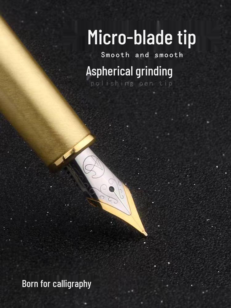 Classic Business Signature Fountain Pen with Ink Cartridge for Calligraphy Practice - Gift Pen with Engraving for Students